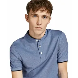 Jack & Jones Poloshirt Paulos mit Mao Kragen in Blau-L