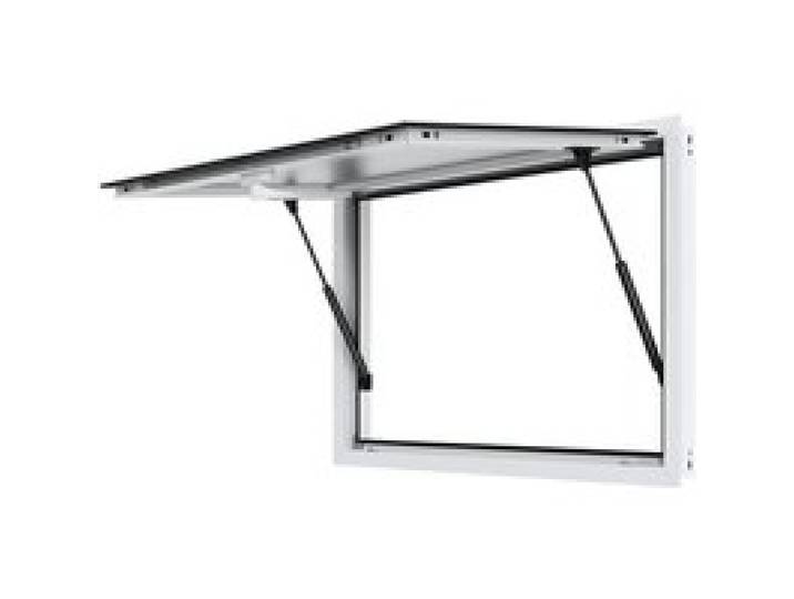 VEVOR Fenêtre de Concession 122x91,5 cm, Fenêtre de Service pour Camion Restaurant Épicerie Boulanger en Alliage d'Aluminium, avec Porte Auvent et Crochet de Traînée, Jusqu'à 85º, Verre Non Inclus