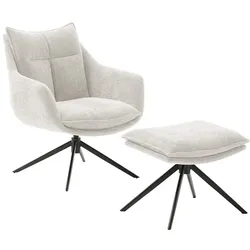 iNNoSeat by MCA + PARKER Drehstuhl mit Armlehnen - versch. Farben - Schwarz / Creme