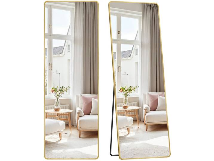 Psyche-Spiegel rechteck SONGMICS LILOU 50x160cm goldfarben