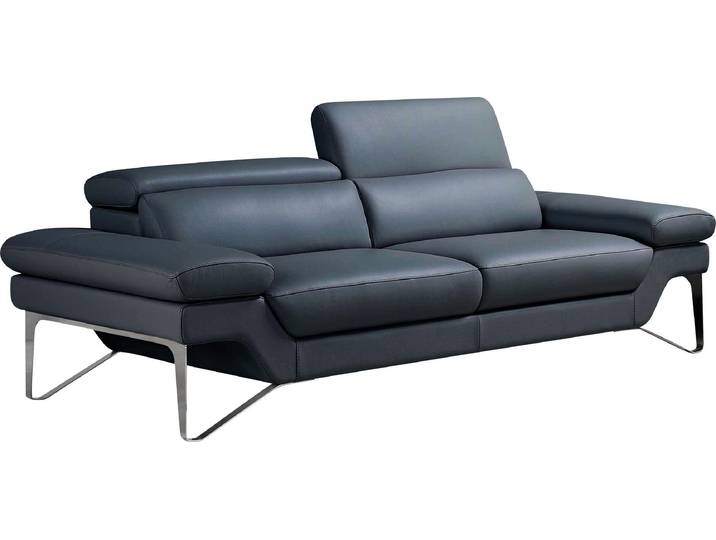 2,5-Sitzer EGOITALIANO Princess, Designsofa und super bequem, tolle Detailverarbeitung , grau (smoke), B:236cm H:95cm T:108cm, Leder BULL (Echtes Rindsleder). Geschliffenes, pigmentiertes und behandeltes Rindsleder mit einer Dicke von 1, 3-1, 5 mm. Es handelt sich um ein weiches, geschütztes Leder. Eine leichte Deckschicht schützt sie vor Flecken, ohne ihre ursprünglichen Eigenschaften zu verändern. Dieses geschützte Leder kombiniert die Vorteile von Natürlichkeit und Weichheit mit einer guten Beständigkeit gegen Verschleiss und Ausbleichen. Das Vorhandensein der charakteristischen Zeichen, die das Leben des Tieres bestimmen, wie Narben, Körnungsunterschiede, Falten, Adern, Disharmonien in Farbtönen, beweisen ihre absolute Echtheit und grossen Wert. Leder CAREZZA (echtes Rindsleder) ist ein Naturleder, dass die ursprünglichen Eigenschaften der Haut nicht verändert. Das Vorhandensein von verheilten Narben, Körnungsunterschiede, Falten, Adern, Unterschiede in den Farbtönen und andere Spuren, die die Natur auf diesen Fellen hinterlassen hat, sind ein Beweis für die absolute Echtheit und das Zeugnis ihres grossen Wertes. Leder »NUVOLE« (Echtes Rindsleder). Halbnatürliches, halbnarbiges Rindsleder mit einer natürlichen Körnung von 1, 2 bis 1, 4 mm. Dieses Leder hat eine weiche, wachsartige Haptik mit mattem Aussehen und einem Wolkeneffekt. Es handelt sich um ein Naturleder, das die ursprünglichen Eigenschaften der Lederhäute nicht verändert. Das Vorhandensein von verheilten Narben, Körnungsunterschiede, Falten, Adern, Unterschiede in den Farbtönen und andere Spuren, die die Natur auf diesen Fellen hinterlassen hat, sind ein Beweis für die absolute Echtheit und das Zeugnis ihres grossen Wertes., Sofas, 2 5-Sitzer, inkl. verstellbarer Kopfteile
