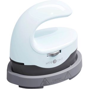 HTVRONT Transferpresse H1 Mini Heat Press, blau, 9,8 x 6 cm, Hitzepresse für Textilien