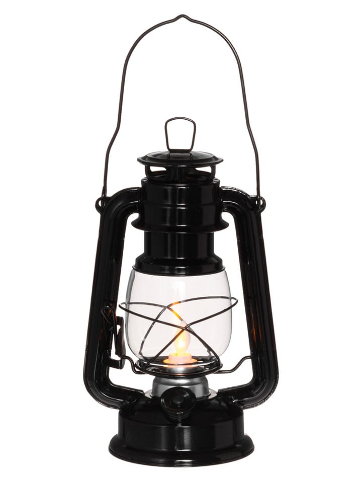 4Living LED-Laterne "Hurricane " in Schwarz - (B)16 x (H)24,5 x (T)11,5 cm - onesize