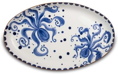 Euro Ceramica Octopus 19'' Oversized Oval Serving Platter