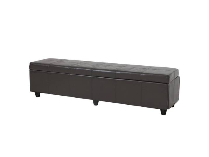 Jamb Sitzbank MIT Aufbewahrung XXL Braun, Leder, 180x45x45 cm, Esszimmer, Bank, Sitzbänke