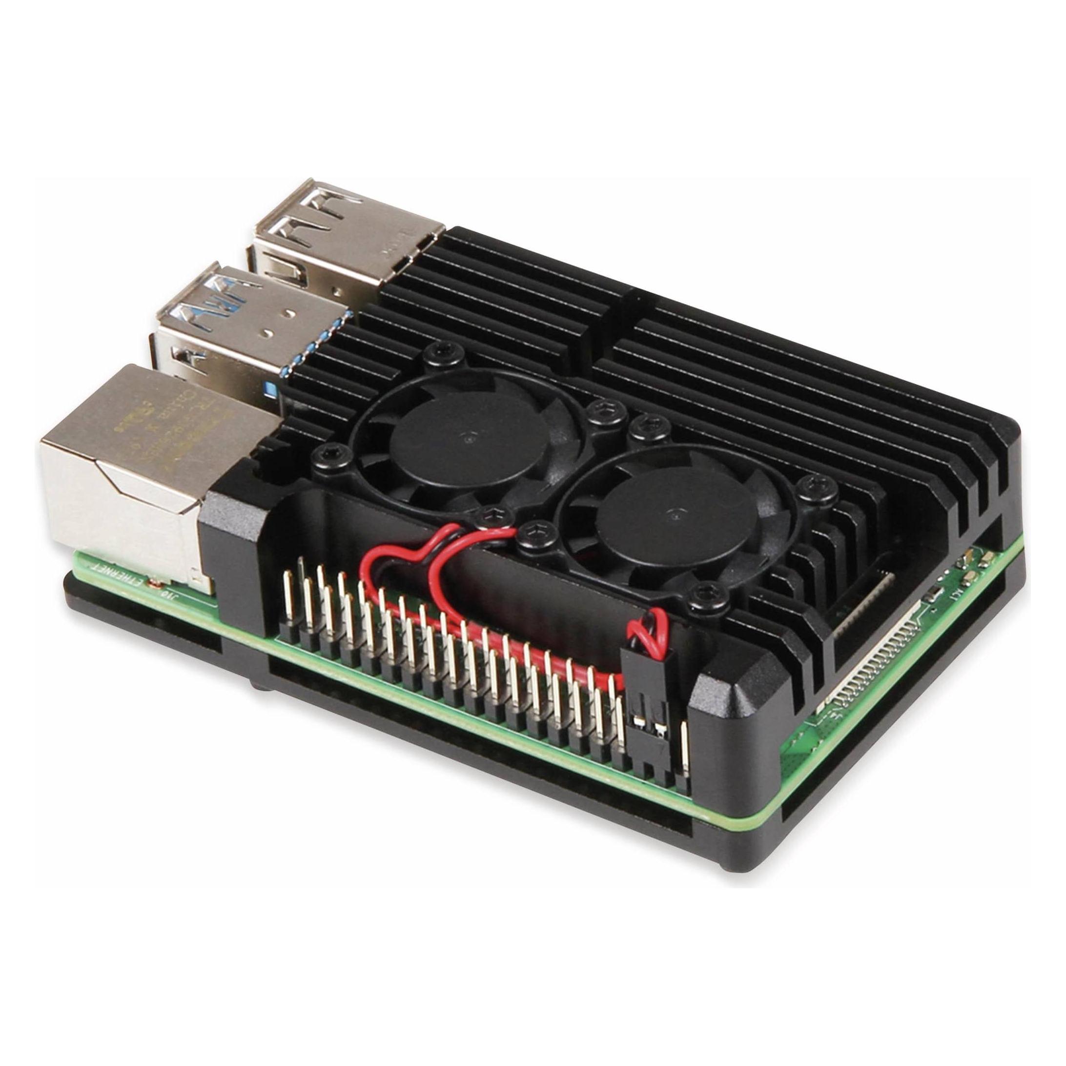Joy-it Armor Case Block Active für Raspberry Pi 4 (RB-AlucaseP4+07FAN)