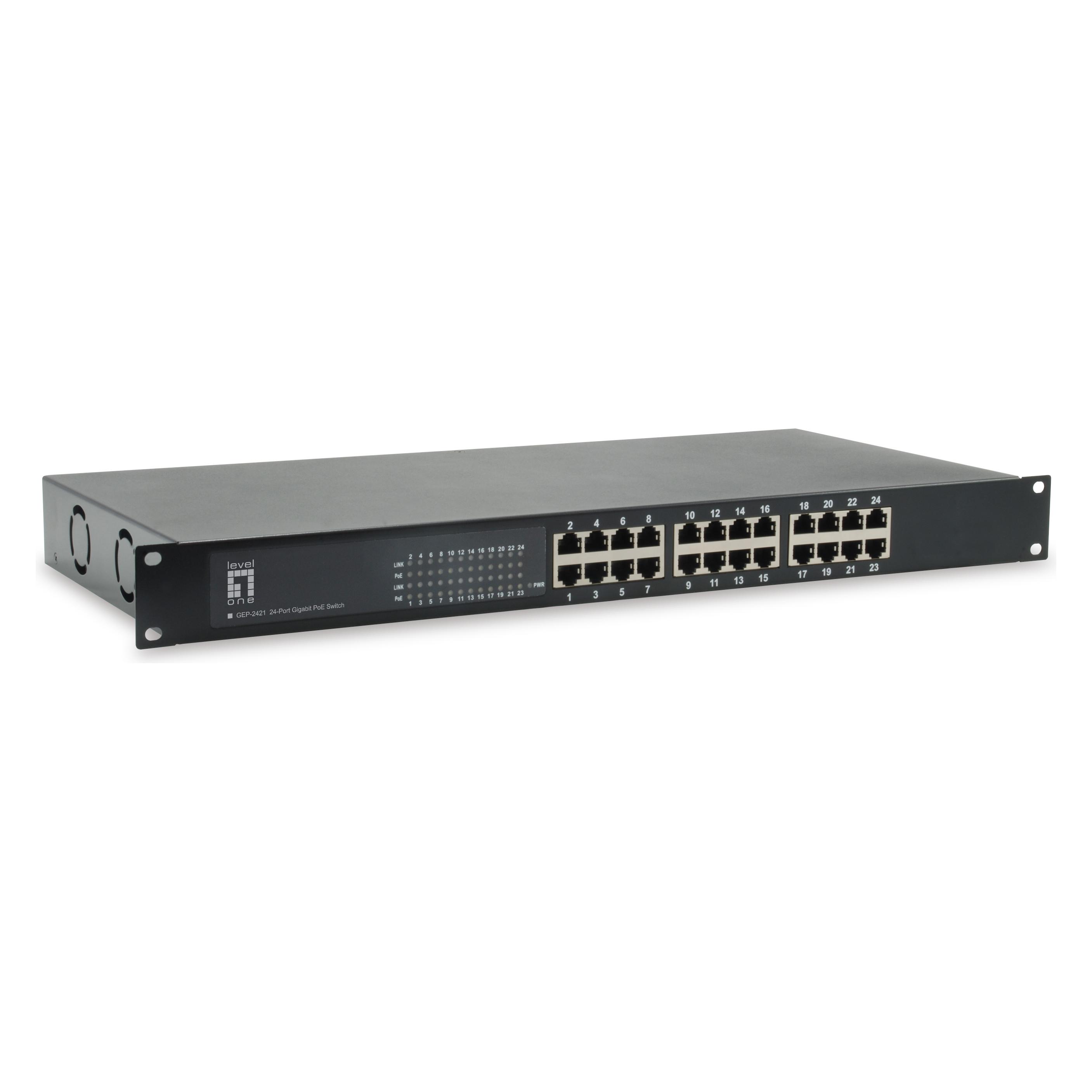 LevelOne GEP-2421W150 24-Port Gigabit PoE Switch (24 Ports) (52086403)