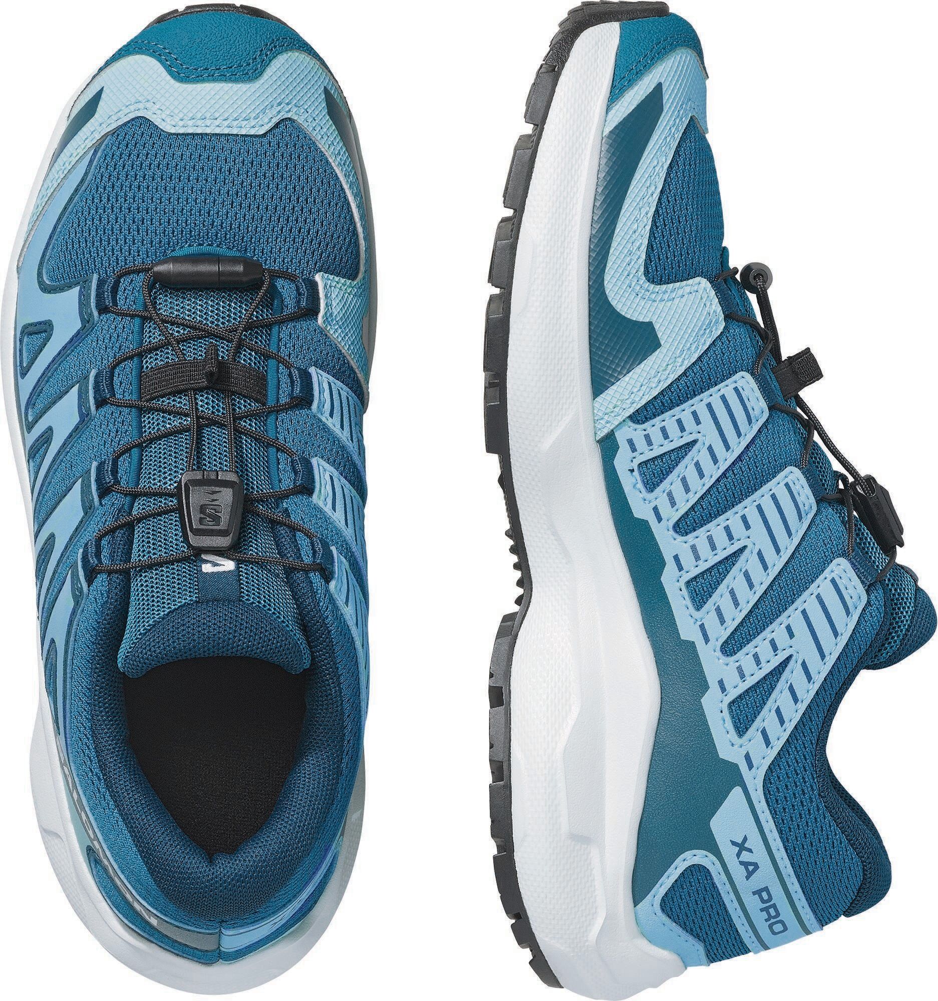 Outdoorschuh SALOMON "XA PRO J", Kinder, Gr. 36, blau (mykonos blau, ice flow, ojos del salar), Synthetik, Textil, Schuhe Outdoorschuh, pour enfants et adolescents mykonos blau, ice flow, ojos del salar 36