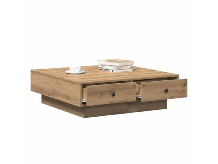 KTHLBRH Couchtisch aus Holz, 90 x 90 x 28 cm Minimalistisches Design, polierte Oberfläche, stoß- und kratzfest, für Wohnzimmer