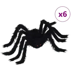 vidaXL Halloween Spinnen Dekoration 6 stk. Schwarz 75 cm 42020053