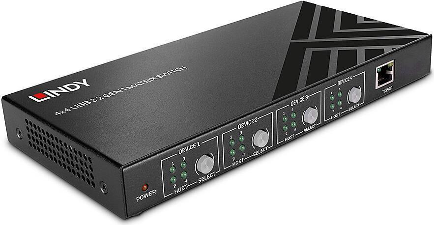 Lindy 43406, 5 Gbit/s, Schwarz, Metall, Drehregler, CE, FCC, RoHS & REACH, USB Typ-A, USB Typ-B