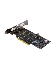 InLine PCIe Karte zu 2x intern NVMe M.2 Key M – Bifurcation x8 Low-Profile 3.0 (76660N)
