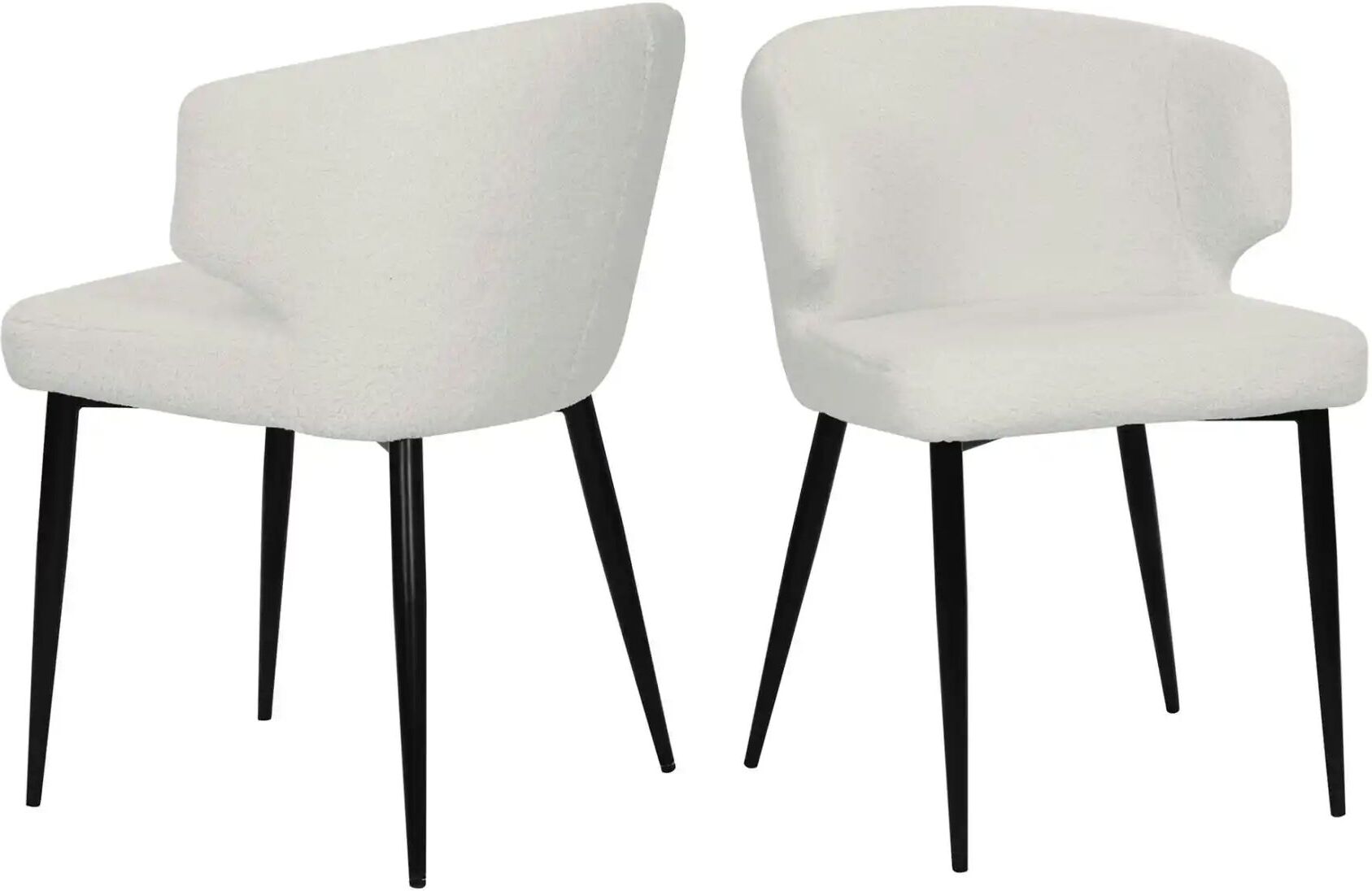 Höffner Stuhl 2er-Set Arda ¦ weiß ¦ Maße (cm): B: 63 H: 81