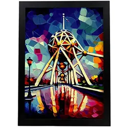 POSTER Atomium Im Ölgemälde Stil A3 Rahmenlos