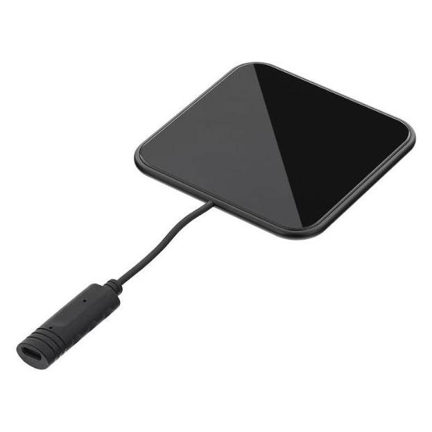 Tellur Qi Ultra-Slim Wireless Fast Charging Pad WCP03, 10W, Qi Certified, Tempered Glass black (10 W) (TLL151231)