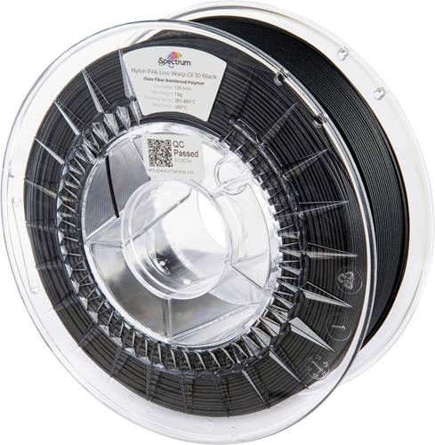 Spectrum Filaments 80741 PA6 Low Warp GF30 Filament PA6-GF Glasfaserverstärkt, hitzebeständig, chemisch beständig, Matt 1.75mm