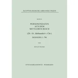Personendaten aus dem Mittleren Reich (20.-16. Jahrhundert v. Chr.), Fachbücher von Detlef Franke