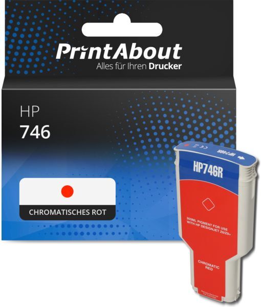 PrintAbout Druckerpatrone kompatibel mit HP 746 (P2V81A) - Chromatisches Rot