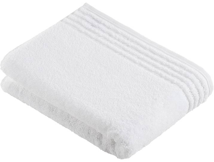 Saunatuch VOSSEN Vienna Style Supersoft , weiss (weiß), B:100cm L:150cm, Walkfrottee, Baumwolle, Handtücher, Saunatuch, mit Bordüre