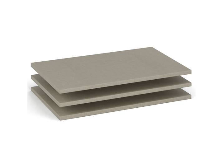 Einlegeboden - 50er Tiefe 79cm Beige 3er Set Spanplatte, lackiert