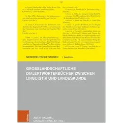 Grosslandschaftliche Dialektwörterbücher zwischen Linguistik und Landeskunde, Fachbücher von Antje Dammel, Markus Denkler