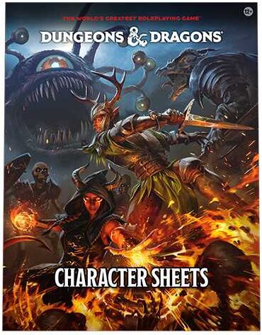 Dungeons & Dragons: Character Sheets 2024 by Wizards of the Coast - 50 Double-Sided Sheets for 5th Edition D&D; Campaigns