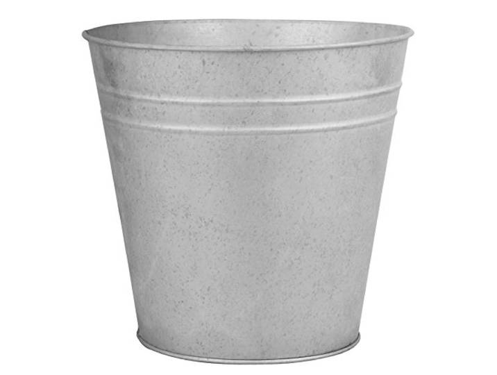 Gevallen vruchten 14 cm oude zinken bloempot