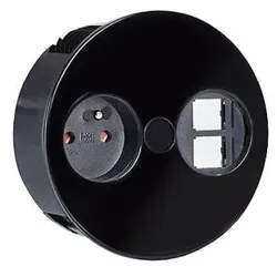 Bachmann 931.134 TWIST 1xUTE 2xKeystone schwarz 30GE seidenmatt 931134