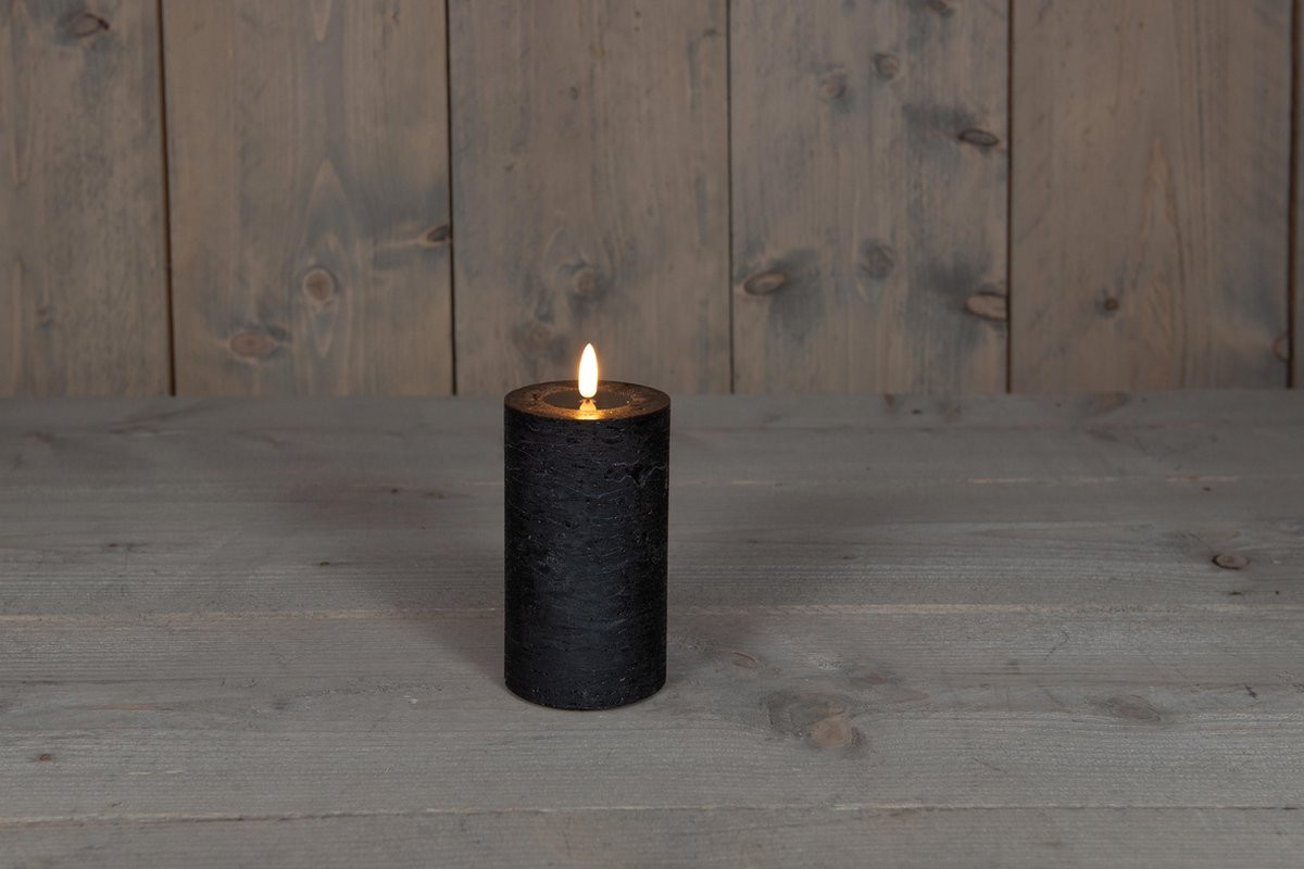 Magic Flame LED Kaars - Zwart - 7,5 x 12,5 cm