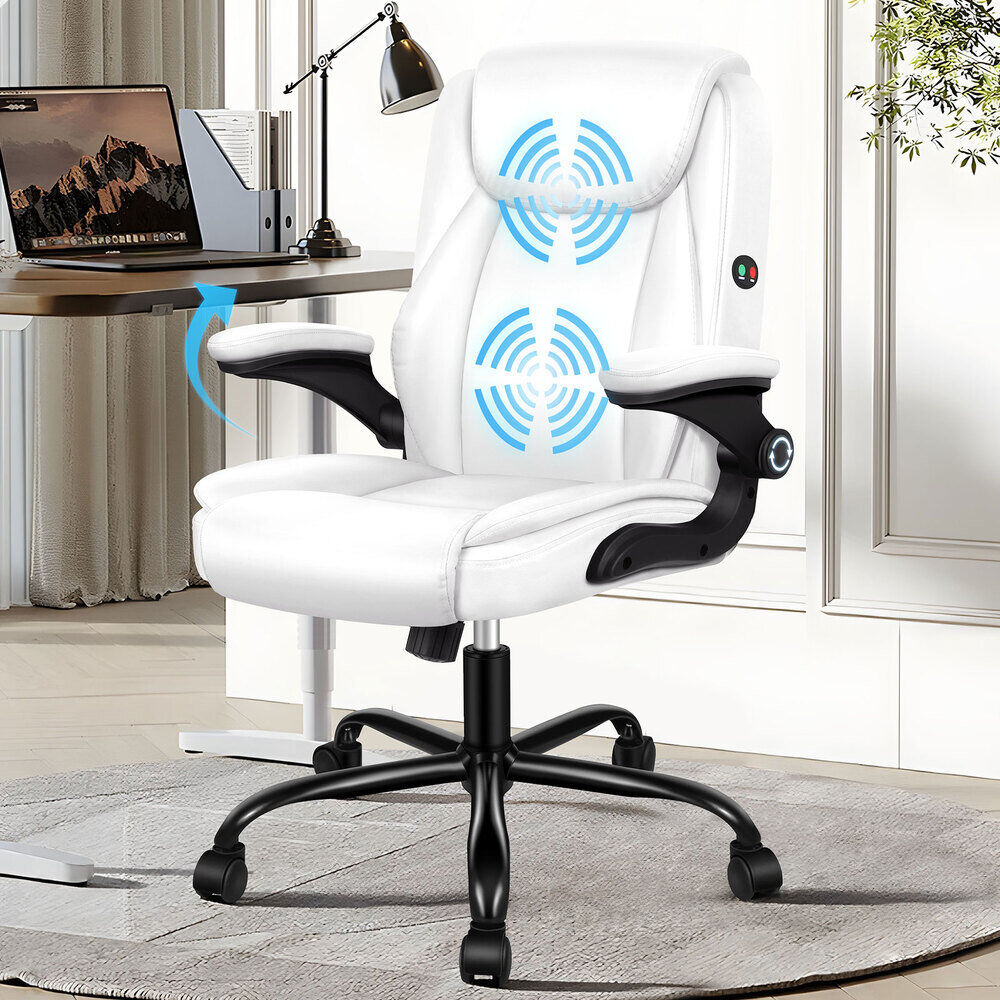 Rebrilliant Office Chair Polyurethane/White 53 cm H