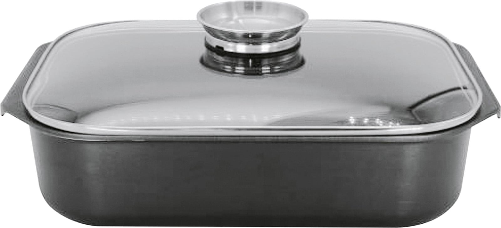 Karl Krüger Aroma-braadpan met glazen deksel, zwart