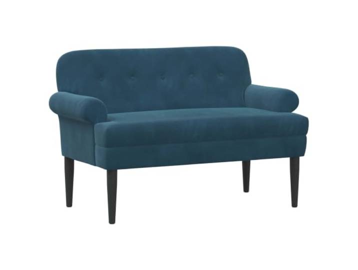 TEKGHUT Loveseat mit Knopfheftung Blau 120x66x78 cm Samt 100% Polyester-Samt, Rahmen aus Ingenieurholz, schaumgefüllte Polsterung, moderne Optik, vielseitig einsetzbar