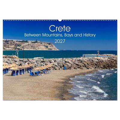 Crete - Between Mountains, Bays and History (Wall Calendar 2027 DIN A2 landscape), CALVENDO 12 Month Wall Calendar