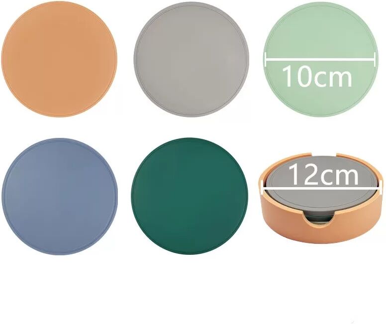 INF Dessous de verre en silicone avec support Multicolore