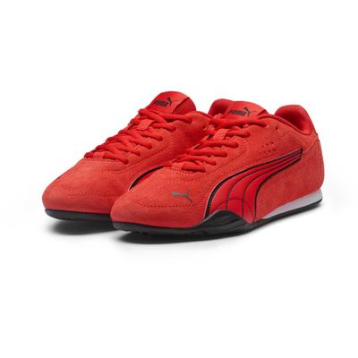 Sneaker PUMA "CATCH SD", Damen, Gr. 47, Textil, rot (puma rot, puma schwarz), Leder, unifarben, Schuhe Sneaker, für sportliche und lässige Looks, mit Leder-Obermaterial