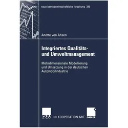 Integriertes Qualitäts- und Umweltmanagement, Fachbücher von Anette von Ahsen, Anette Ahsen