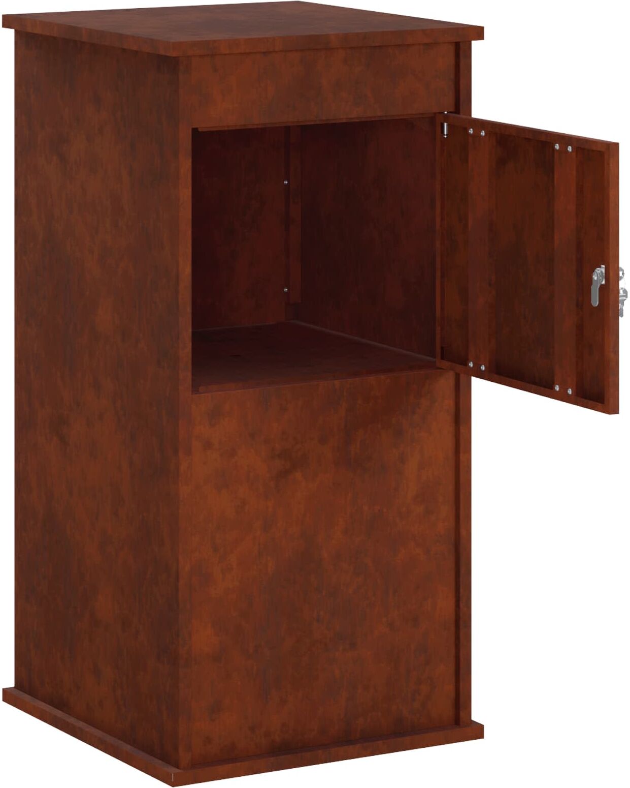 vidaXL boîte aux lettres Rouillé 50 x 52 x 100 cm Acier patiné