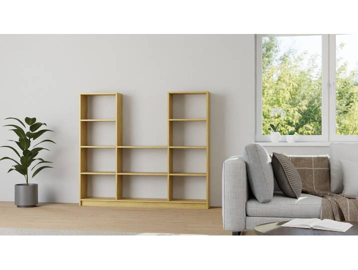 Stylishes Schallplattenregal nach Maß Eiche Natur geölt