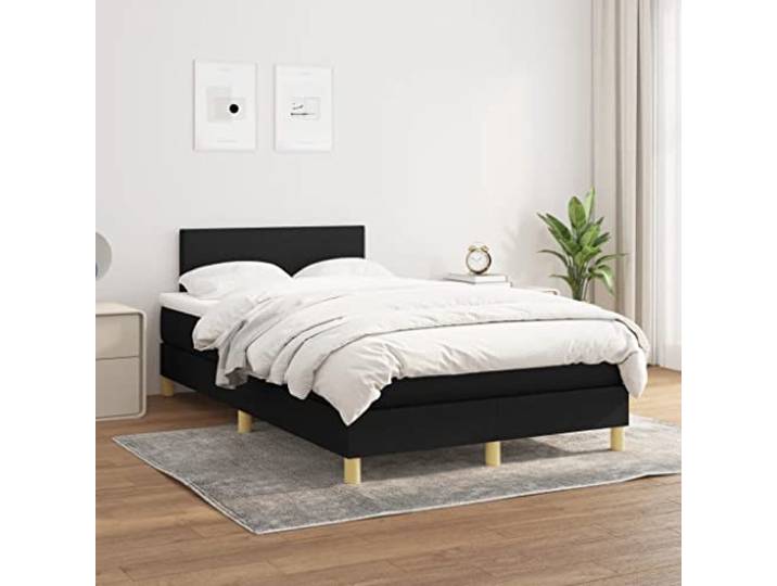 KTHLBRH Bettgestell aus Stahl, schwarz, 90 x 190 cm, mit Kopfteil Lattenrost inkl. Lattenrost, 26 cm, für Schlafzimmer