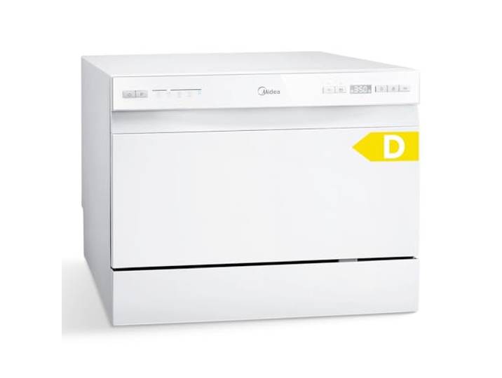Midea Mini Geschirrspüler 6 Maßgedecke Tischgeschirrspüler EEK D 47 dB