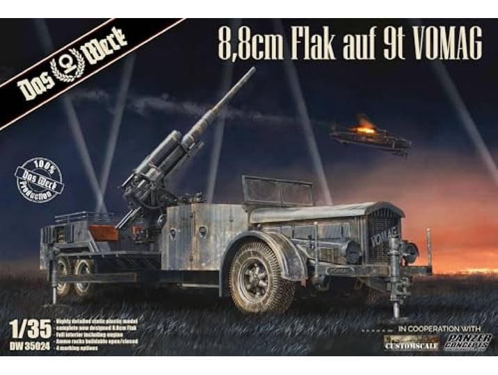 Das werk - flak da 8,8 cm su un vomag 1/35 - das werk dw35024
