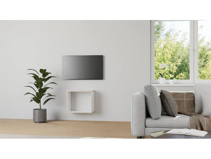 Kleines Hängeregal nach Maß Multiplex Multiplex Weiß