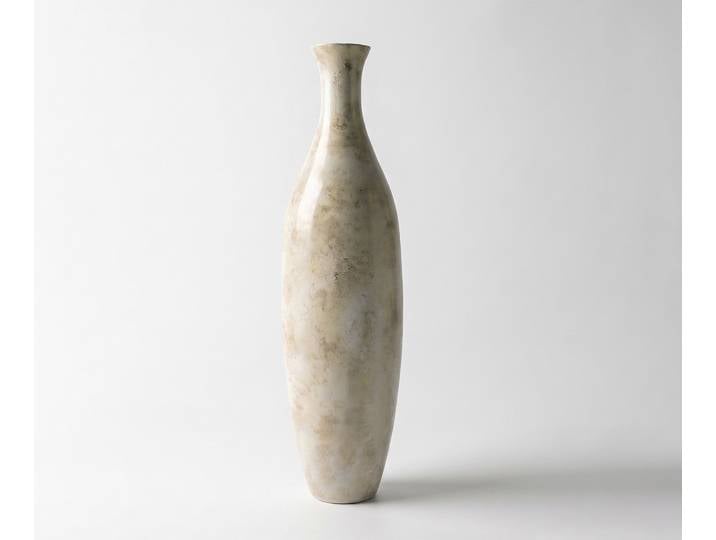 Vase Nuvia B23 x T23 x H86 cm Glas Alabaster Gold Handgemacht, Wohnaccessoires