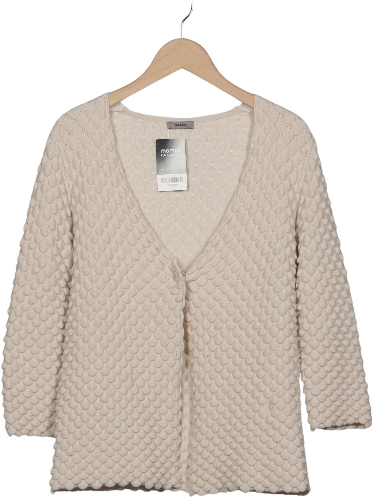Riani Damen Strickjacke, Beige, Gr. EU 36, Schurwolle / Viskose / Synthetik - Second Hand