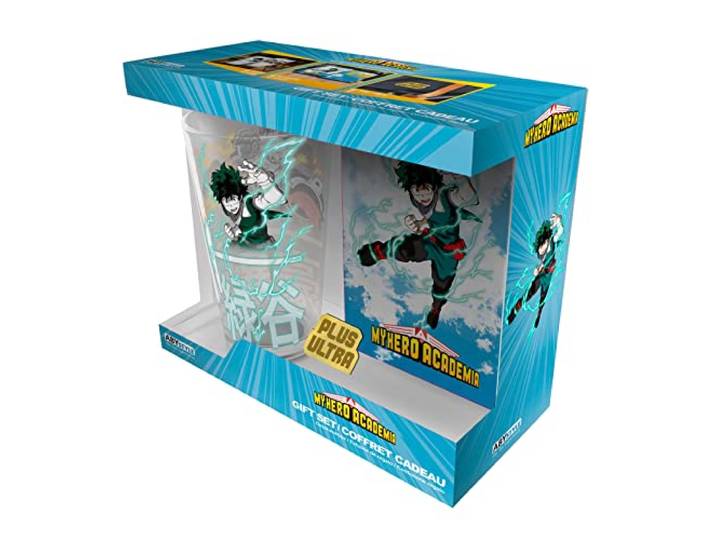 ABYSTYLE - MY HERO ACADEMIA Coffret cadeau Verre XXL + Pin's + Carnet Héros