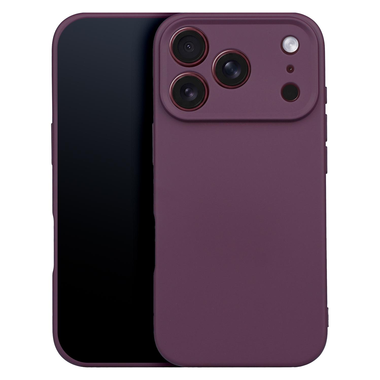 OEM Silikonhülle für iPhone 17 Pro Max 6,9" / 18 Pro Max 6,9" in Dunkelkirsche (Apple iPhone 17 Pro Max, Apple iPhone 18 Pro Max) (GSM278543)