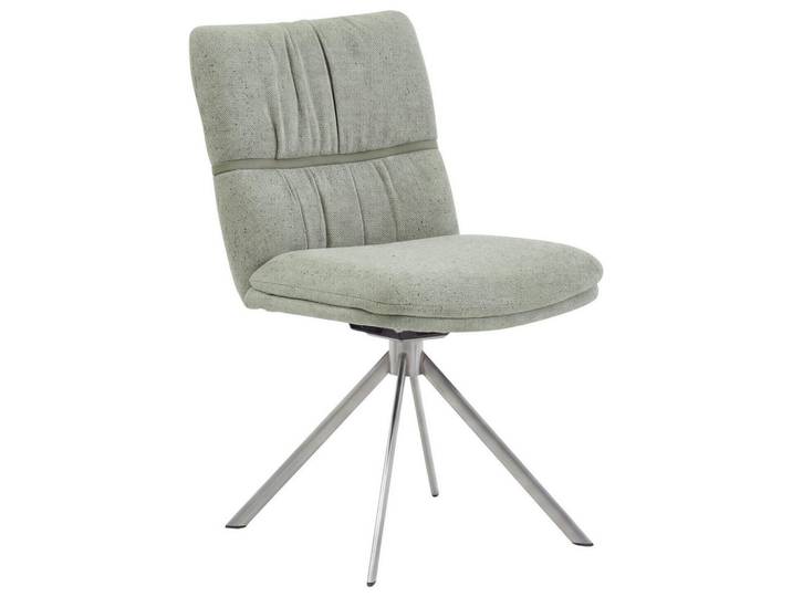Valdera Stuhl, Grün, Metall, Stativgestell, 49x86x63 cm, Beinauswahl, Stoffauswahl, Sitzfläche 360° drehbar, automatische Rückholfunktion, Esszimmer, Stühle, Esszimmerstühle, Vierfußstühle
