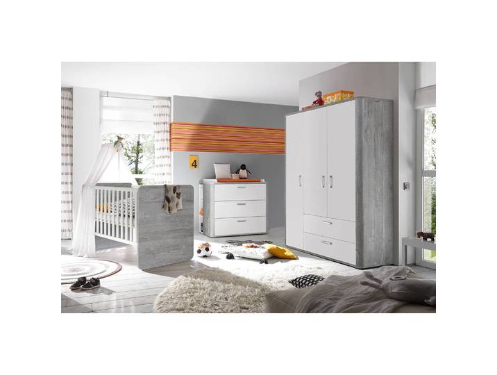 Armoire 138 x 189 x 51cm Blanc/Gris
