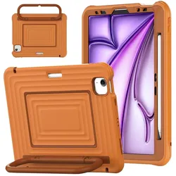 Cover-Discount iPad Air 11 / iPad Pro 11 - Robuste iPad Hülle mit Schultergurt (Apple iPad Air 11 2024, Apple iPad Air 11 2025, Apple iPad Air 11 2026, Apple iPad Pro 11 2018, Apple iPad Pro 11 2020, Apple iPad Pro 11 2021, Apple iPad Pro 11 2022), Tablet Hülle, Braun