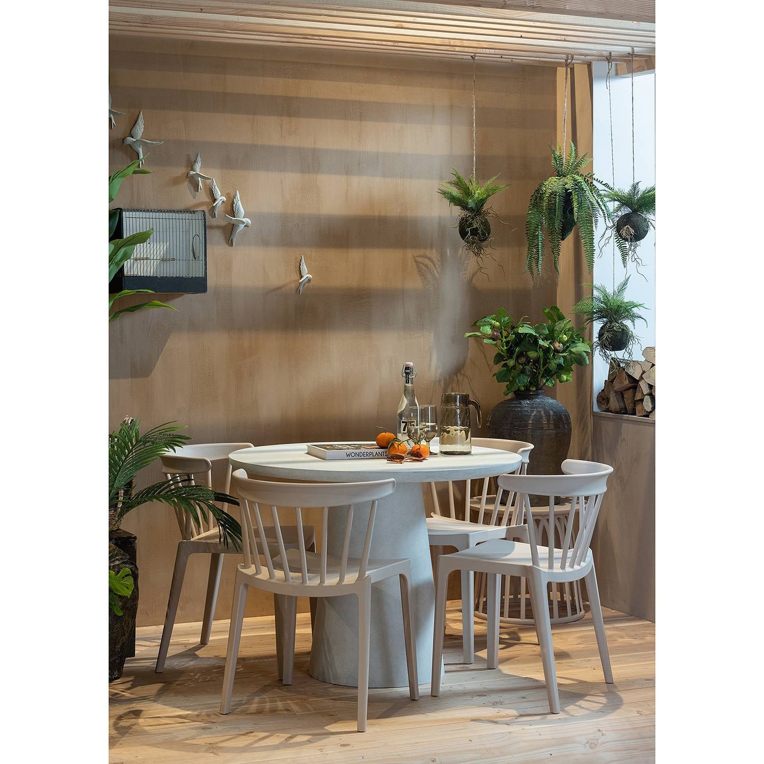 home24 Eettafel Chalet Rond Ø 100 cm wit/wit
